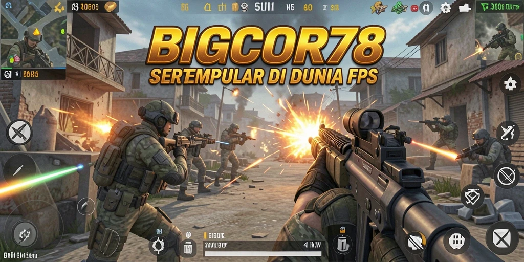 Tampilan gameplay yang intens dan mendebarkan di BIGCOR78.