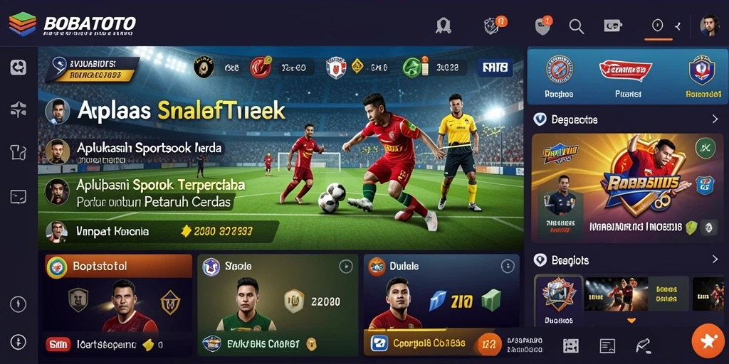 Tampilan interaktif dari gameplay Sportsbook BOBATOTO yang mendebarkan.
