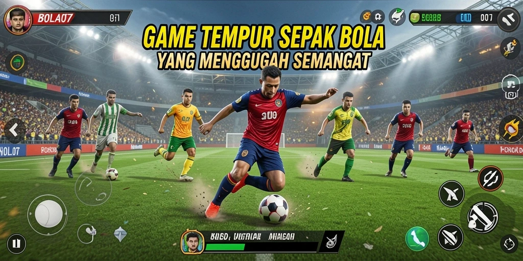 Gameplay seru dalam BOLA07 dengan aksi tembak-menembak.