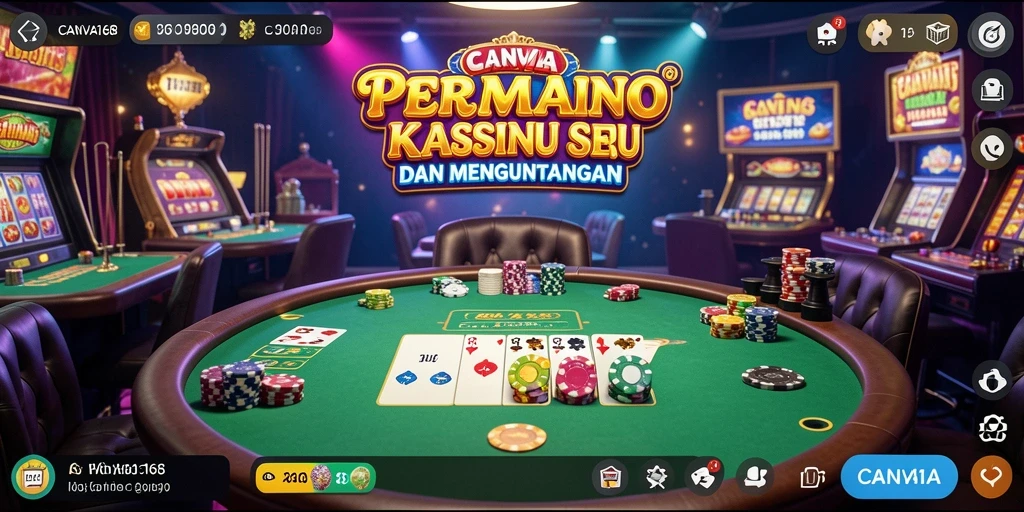 Tampilan menarik dari gameplay kasino di CANVA168.