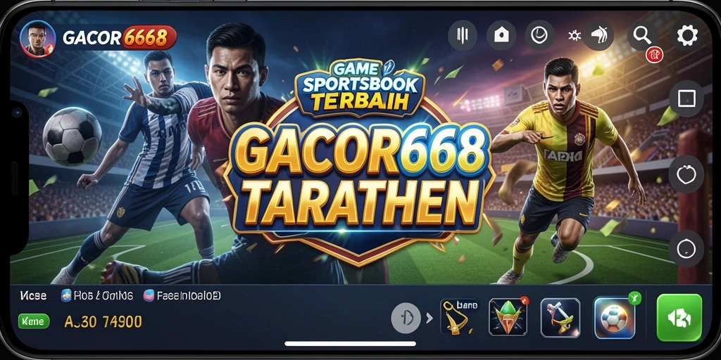 Tampilan gameplay taruhan olahraga yang dinamis dan menarik di GACOR668.