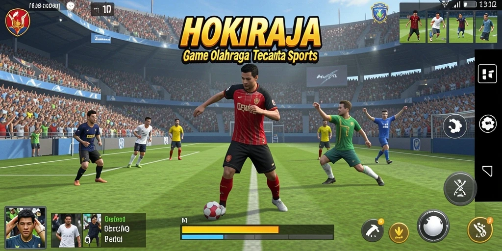 Gameplay HOKIRAJA yang seru dan menantang di dunia olahraga.
