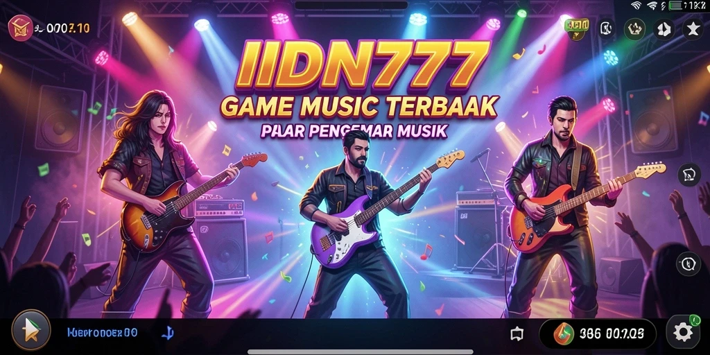 Screenshot gameplay IDN777 dengan tantangan musik seru.