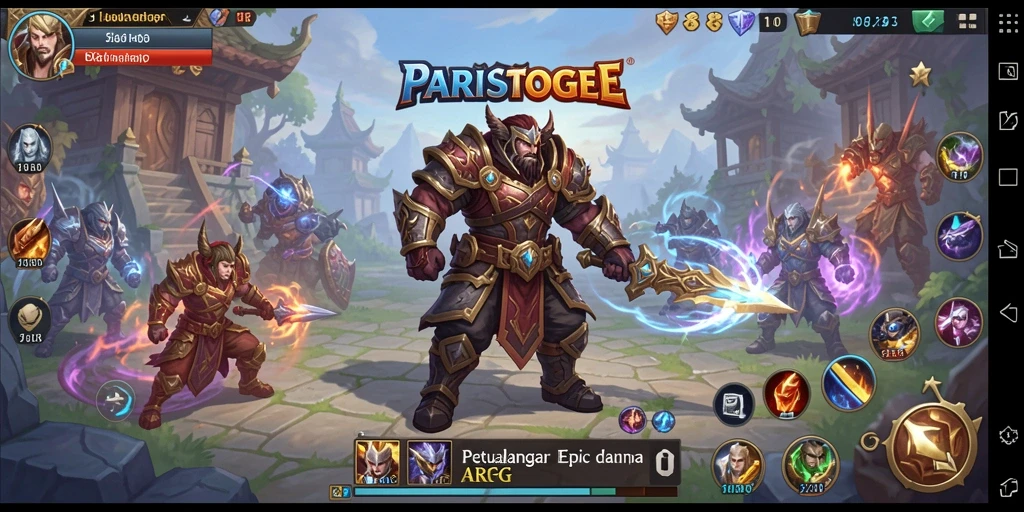 Tampilan gameplay ARPG yang seru dan mendebarkan dalam PARISTOGEL.