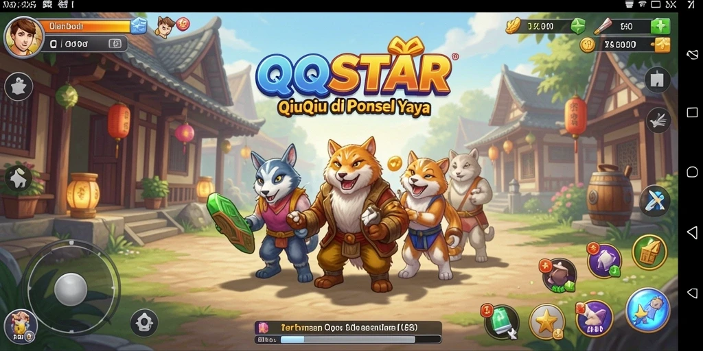 Tampilan gameplay seru di QQSTAR dengan kartu QiuQiu.
